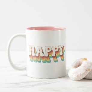 Retro Hippie positiv offert Två-Tonad Mugg