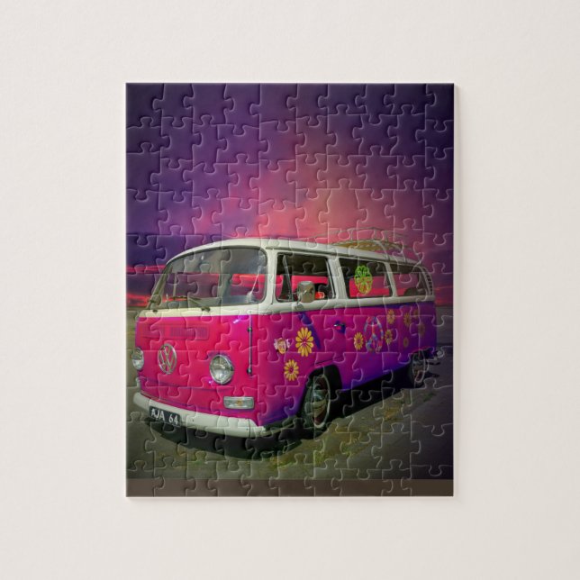 RETRO HIPPIE SKÅPBIL PUSSEL (Vertikal)