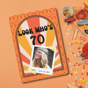 Retro Hippie Sunrise Anpassningsbar Birthday Inbjudningar