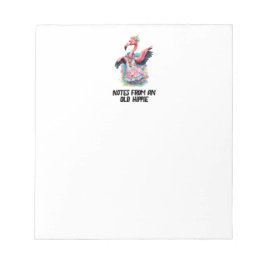 Retro Hippie Tie Dye Flamingo Humor Anteckningsblock
