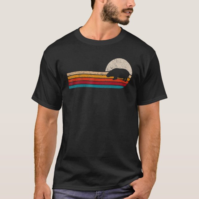 Retro hippo sol t shirt (Framsida)