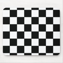 Retro Hipster för svartvit schackbräde Musmatta