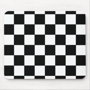 Retro Hipster för svartvit schackbräde Musmatta