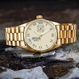 Retro Hipster Modern Monogram Unique Personalized Armbandsur