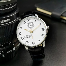 Retro Hipster Monogram Unique Personalized Design Armbandsur