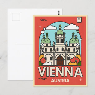 Retro Historical Wien-skyltgåvor Vykort