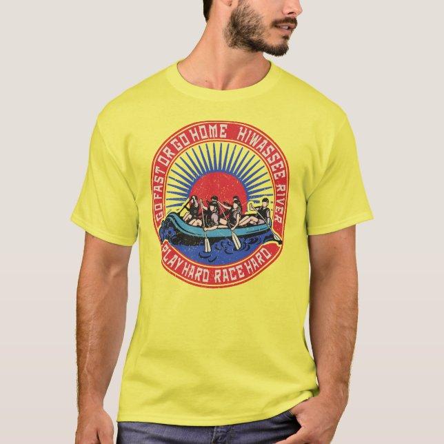 Retro Hiwassee River Raiting T-Shirt (Framsida)