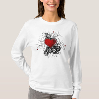 retro hjärta tee shirt