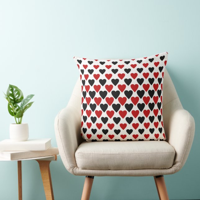 Retro Hjärtmosaik Geometrisk Modern Kuddcover Kudde (Stol)