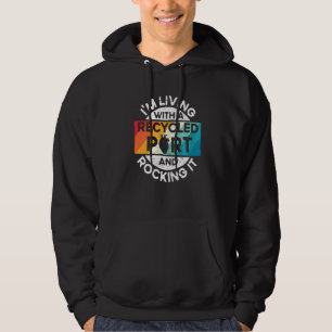 Retro hjärttransplantationsöverlevande Jag lever m Hoodie