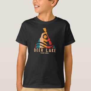 Retro Hjort Sjö Kayaking T Shirt