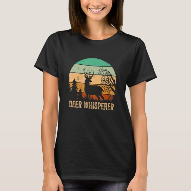 Retro Hjort Whisperer Tee Hjort Hunters Hjort Hunt (Framsida)