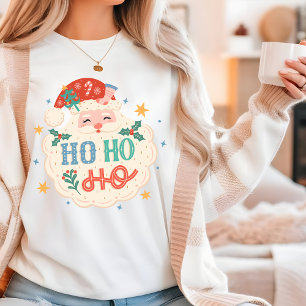 Retro Ho Ho Ho Santa Festive jul T Shirt