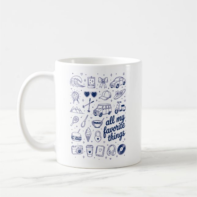 Retro hobby och resestetik kaffemugg (Vänster)