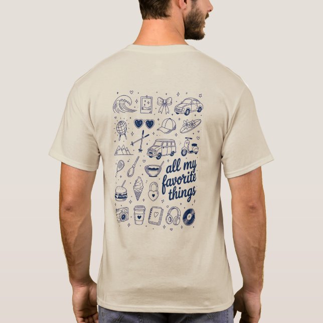 Retro hobby och resestetik t shirt (Baksida)