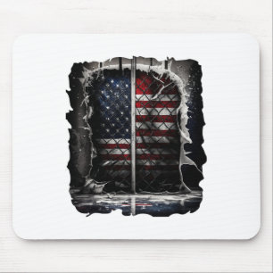 Retro Hockey American Flagga Vintage Hockey Flagga Musmatta