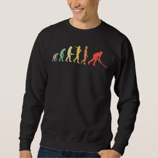 Retro Hockey Evolution Gift for Hockey Players Lång Ärmad Tröja