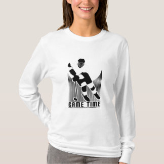 Retro Hockey Game Time Kvinnors Atletiska T Shirt