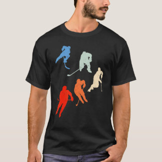 Retro Hockey Player Vintage Ice Hockey T Shirt