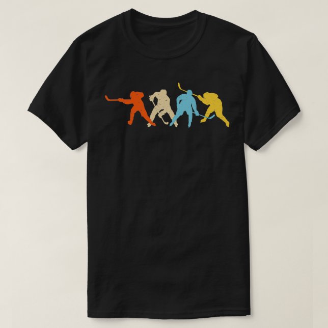Retro Hockey Players Funny Hockey T Shirt (Design framsida)