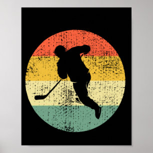Retro hockey vintage stil hockey för hockey poster