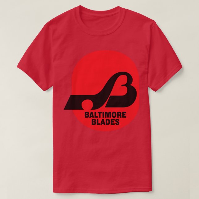 Retro Hockey WHA Baltimore Blades Hockey Team T Shirt (Design framsida)