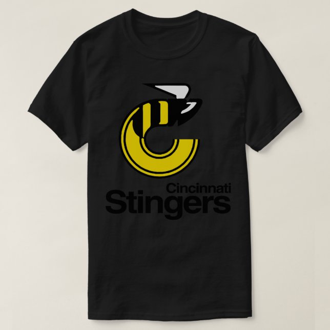 Retro Hockey WHA Cincinnati Stingers Hockey Team S T Shirt (Design framsida)