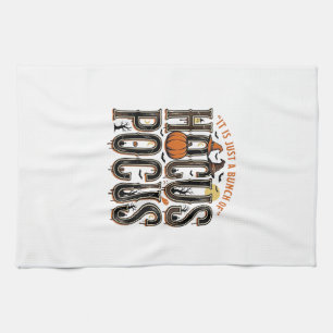 Retro Hocus Pocus Halloween Pumpa Tröja Design Kökshandduk
