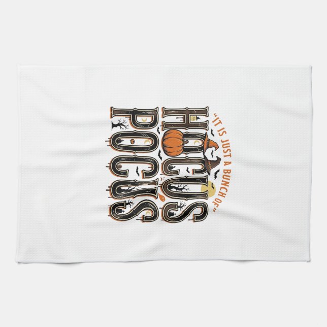 Retro Hocus Pocus Halloween Pumpa Tröja Design Kökshandduk (Horisontell)