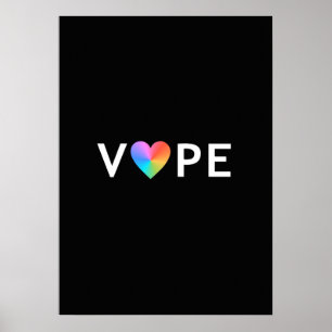 Retro högvärdiga affischer för Vape hjärta