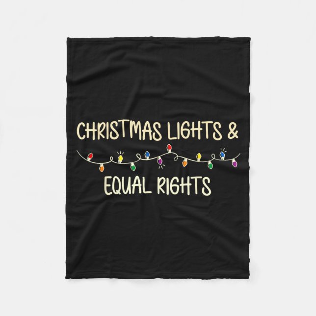 Retro Holiday Lights &amp; Reproductive Rights Xma Fleecefilt (Framsidan)
