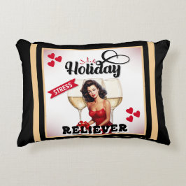 Retro Holiday Stresslindrande Pinup Prydnadskudde