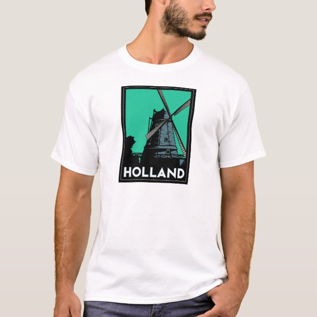 retro holland art décovintage reser affischen tröja (Framsida)