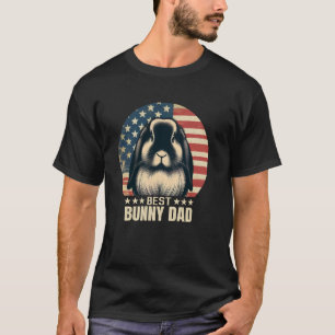 Retro Holland Lop Best Bunny Pappa Rabbit juli 4th T Shirt