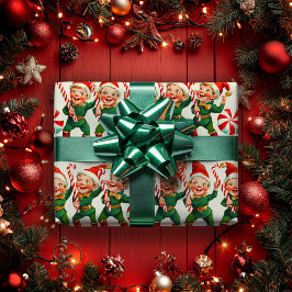 Retro Holly Jolly Jullelvar Presentpapper