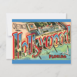 Retro Hollywood Florida Vykort