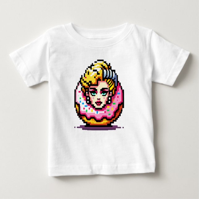 Retro Hollywood Icon - Pixel Art Pop Culture T Shirt (Framsida)