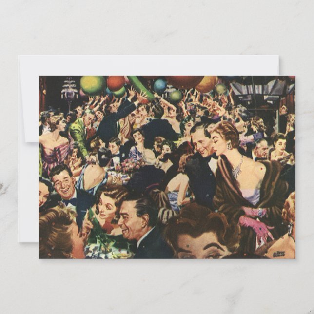 Retro Hollywood Theme Vuxen Grattis på födelsedage Inbjudningar (Framsida)