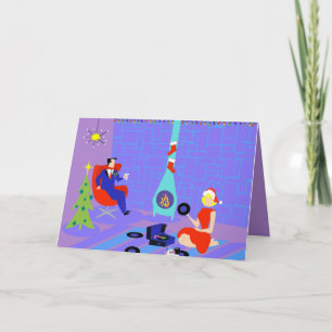 Retro Home för Helgdagarna Julkort Helgkort