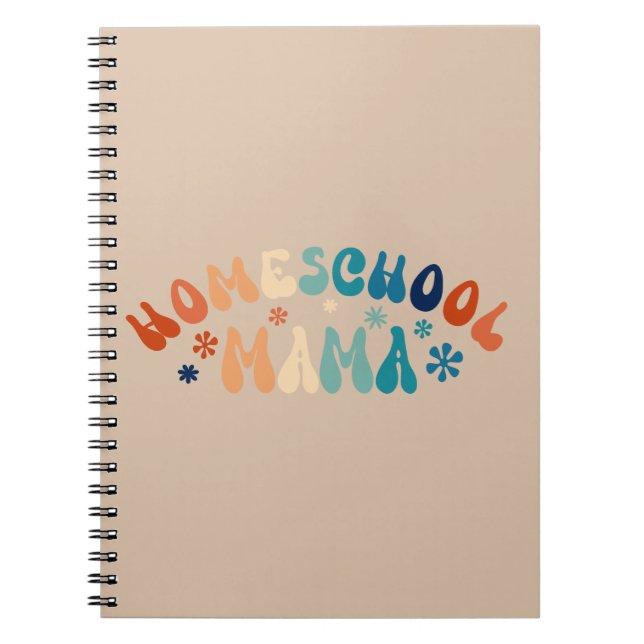 Retro Homeschool Mamma Mamma Anteckningsbok (Framsidan)