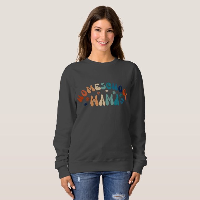 Retro Homeschool Mamma Mamma T Shirt (Hel framsida)