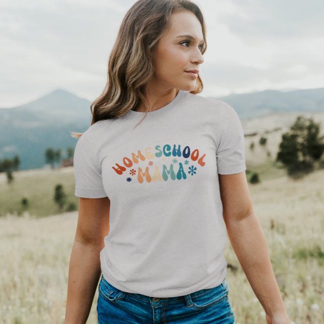 Retro Homeschool Mamma Mamma T Shirt (Skapare uppladdad)