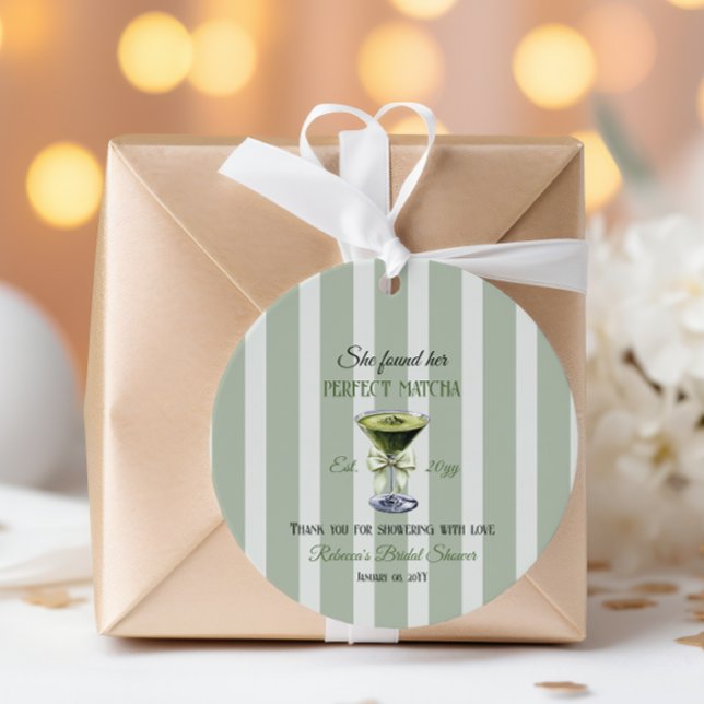 Retro, hon hittade hennes Perfekt Matcha Möhippa Gåvor Etiketter (Skapare uppladdad)