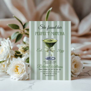 Retro, hon hittade hennes Perfekt Matcha Möhippa Inbjudningar