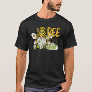 Retro honey Bee Gnome Bee Blsed Kindness Inspira T Shirt