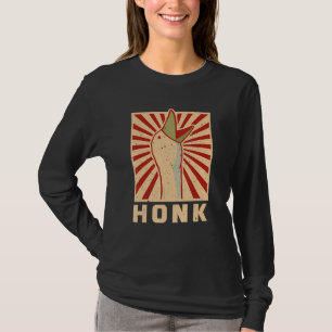 Retro Honk Rolig Gås Anka Män Kvinnor T Shirt
