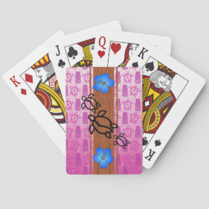 Retro Honu surfingbräda Casinokort