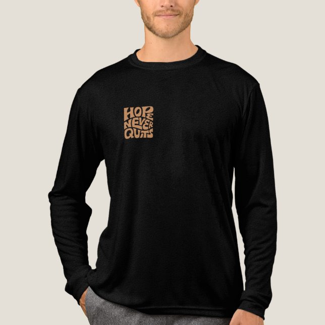 Retro Hope Never Quits Typography T-Shirt Design | (Framsida)