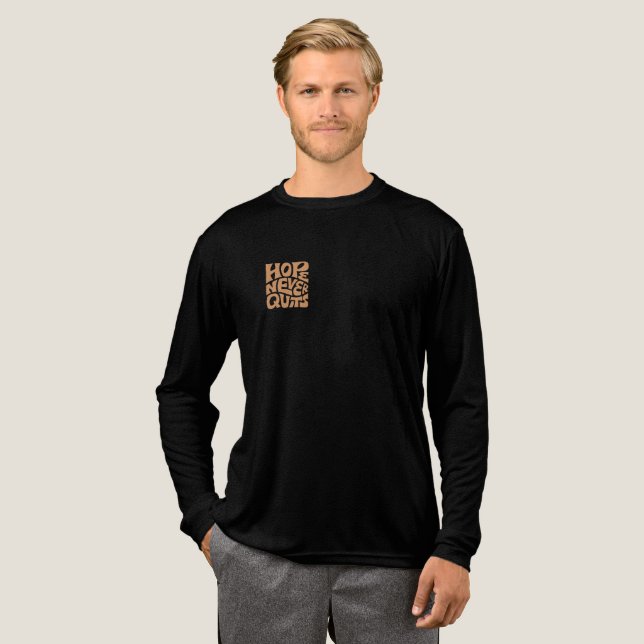 Retro Hope Never Quits Typography T-Shirt Design | (Hel framsida)