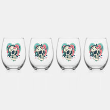 Retro-hörlurar Heart-skal